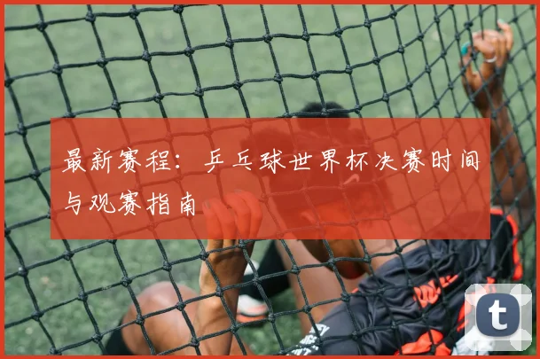 最新赛程：乒乓球世界杯决赛时间与观赛指南