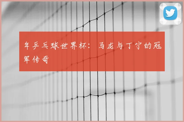 年乒乓球世界杯:马龙与丁宁的冠军传奇